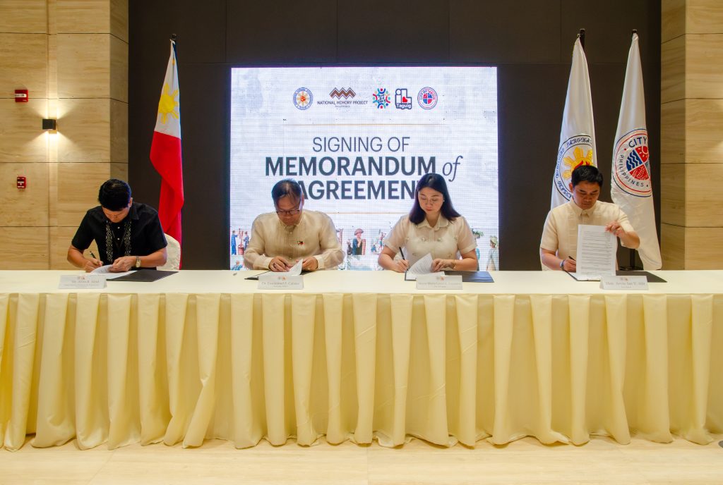 National Historical Commission of the Philippines and the City Government of Taguig signed a memorandum of agreement (MOA)